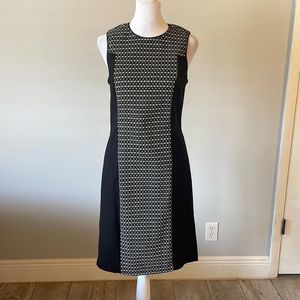 [MARGARET M] Black/White Pattern Dress - Size Medium